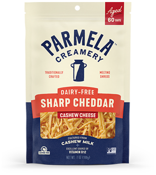 Plant-Based Sharp Cheddar Shreds product bag