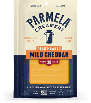 Plant-Based Mild Cheddar Slices product bag