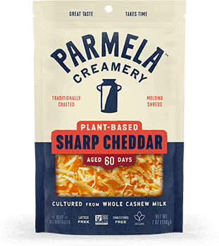 Plant-Based Sharp Cheddar Shreds product bag